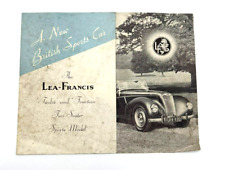 1938-53 LEA-FRANCIS CARS DEALERSHIP SALES BROCHURE 12 14 Twelve Fourteen LF Book