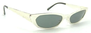 Vintage Arnette Steel Mantis Silver Grey Cateye Sunglasses - Picture 1 of 8