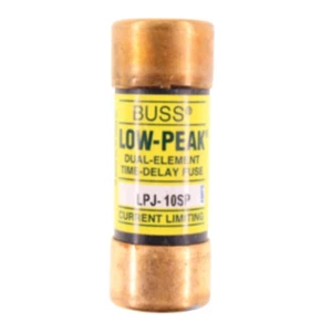 COOPER BUSSMANN LPJ-10SP CLASS J LOW-PEAK TIME DELAY FUSE, 10A, 600V - Picture 1 of 2