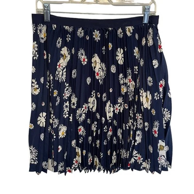 Jason Wu x цель новый аккордеон юбка женщин размер 10 темно-синий цветочный трапециевидный средний - Изображение 1 из 4