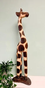 Wooden Giraffe Carving Figurine 50cm - Picture 1 of 12