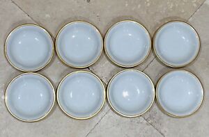 8x NORITAKE JAPAN Porcelain China 5182 Bowls - 5 1/2" Gold Rim (Set of 8)