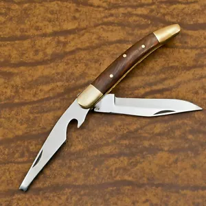 Rody Stan HAND MADE D2 STEEL DUAL BLADE FOLDING POCKET KNIFE/SLIP JOINT- AS-5771 - Picture 1 of 8