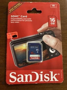 SANDISK 16GB SDHC MEMORY CARD BRAND NEW Sealed in Package - Picture 1 of 2