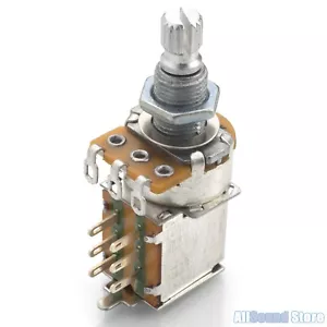 NUOVO - Potenziometro pentola audio albero diviso albero spline grossolana Push Pull A500K DPDT - Foto 1 di 2