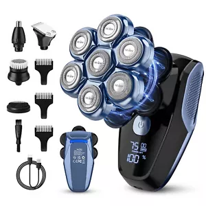Electric Head Shavers for Bald Men 7D Head Razors w/Nose&Ear Trimmer LED Display - Picture 1 of 9