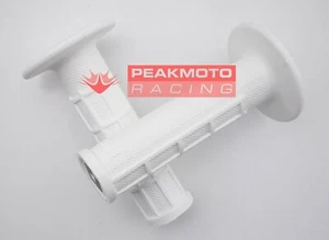 Empuñaduras blancas de medio gofre ODI H01RFSW Pro Edition para motocicleta de una sola capa suave hechas en EE. UU. - Imagen 1 de 6