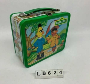 SESAME STREET Children's Vintage Metal Lunch Box 1983 Aladdin Bert and Ernie - Picture 1 of 3