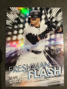 2020 Topps Chrome Isan Diaz Rookie Freshman Flash Insert Miami Marlins - Picture 1 of 3
