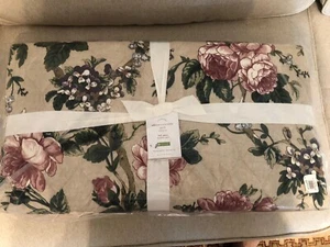 Pottery Barn Adelise Floral Cotton Linen Reversible F/Q Quilt French Country NEW - Picture 1 of 5