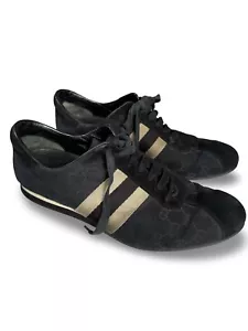GUCCI Low Top Men Black GG Canvas, size US 10 - Picture 1 of 6