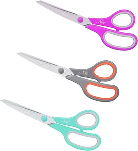 3 Multi Purpose Scissors Kitchen Household Office Stainless Steel Soft Grip Set - Picture 1 of 18