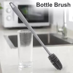 Silicone Bottle Cleaning Brush with Reinforced Long Handle 32x3.3CM Water litqU◬ - Picture 1 of 12