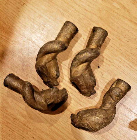 Antique Figural hardware Table Legs Fish Cover