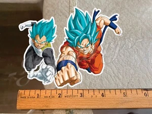 Dragon Ball Z Goku Vegeta Azul Batalla Pegatina DBZ 1. Super Saiyan Anime Manga - Imagen 1 de 3