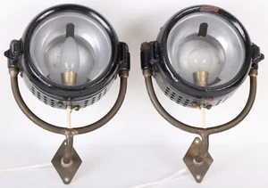 2 faros de coche antiguos apliques electrificados - Imagen 1 de 7