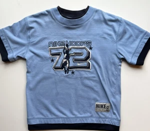 vintage Nike boys layered sleeve graphic tee shirt 1990s boys aize six blue crew - Picture 1 of 8