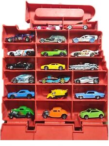Hot Wheels Case With 20 Various Used Matchbox & Hotwheels Cars 