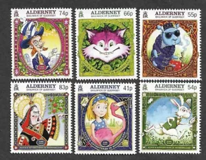 ALICIA EN EL PAÍS DE LAS MARAVILLAS MNH SET DIBUJOS ANIMADOS ALDERNEY LITERATURA DE ANIMACIÓN - Imagen 1 de 1