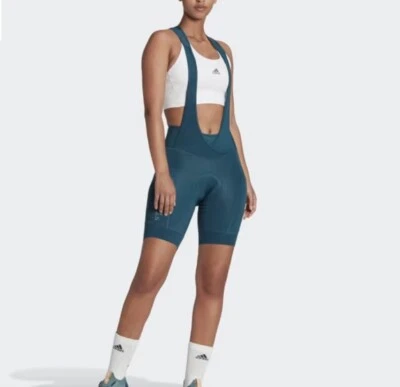 adidas women PARLEY BIB W Cycling Biker Shorts Bodysuit Reflective Jumpsuit XL - Image 1 of 4