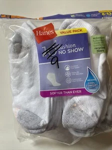 Hanes womens ** 9-pair Value Pack** No Show Socks Cool Comfort size 8-12 New - Picture 1 of 4