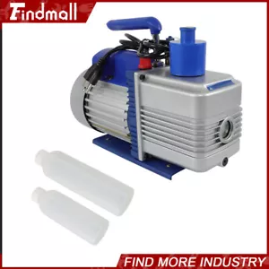 110V 9.6 CFM Single-Stage Rotary Vane HVAC 1 HP Air Vacuum Pump - Picture 1 of 24