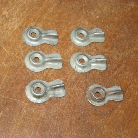 6 Metal Antique Victorian Window or Door Wing Latches Cover