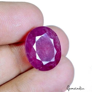 Certified 15.70 Ct Natural Mozambique Red Ruby Oval Cut Loose Loose Gem For Ring - Picture 1 of 5