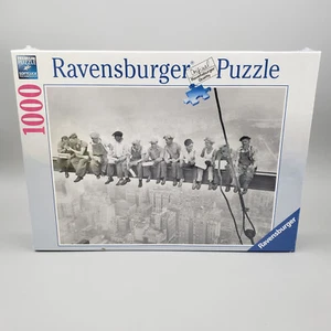 Ravensburger 1000 Piece Jigsaw Puzzle Skyscaper Lunchtime Construction 1932 B&W - Picture 1 of 9
