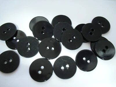 Wäscheknöpfe 20 Stück 15mm schwarz Kunststoff Restposten Neu !!! Top Zustand !!! - Bild 1 von 2