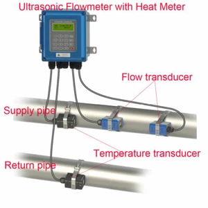 Medidor de flujo de agua ultrasónico montado en la pared digital medidor de flujo medidor de calor TUF-2000B - Imagen 1 de 12
