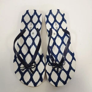 Vionic Strand Flip Flop Zehentrenner Gr. 8 marineblau weiß Küste Maritim Urlaub Pool - Bild 1 von 6