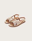 BN Monsoon Metallic leather cross weave sandals gold size 42 9 or 8 clarks coast