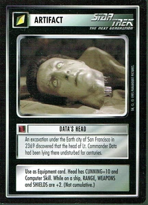 STAR TREK CCG ALTERNATE UNIVERSE RARE CARD DATA'S HEAD - Bild 1 von 1