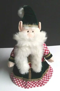 Around The World Elfe Weihnachtsbaum Topper Flaschenabdeckung Puppe mit Glocken 18 Zoll - Bild 1 von 7