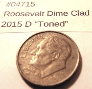 2015 D Roosevelt Groschen mit toller Tönung. #04715 - Bild 1 von 2