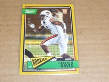 2018 Panini Classics CARLTON DAVIS TIMELESS TRIBUTES GOLD AUBURN /99 J9017