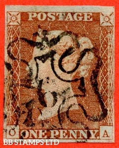 SG. 8m. B1 (1) uf. BS16. " OA ". 1d red - brown. " 6 " in maltese cross. P B1416 - Bild 1 von 1