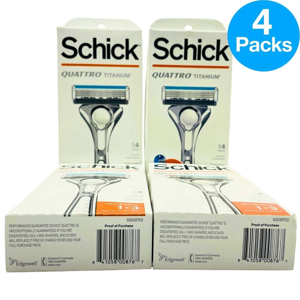 Schick Quattro Titanium Men Razor Lot (6)