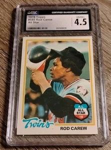 Calificado CGC 4.5 1978 Topps - Rod Carew #580 - Gemelos Salón de la fama ⚾ - Imagen 1 de 2