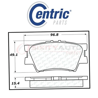Centric C-TEK Metallic Disc Brake Pads for 2007-2017 Lexus ES350 3.5L V6 - gk Foto 1 de 4