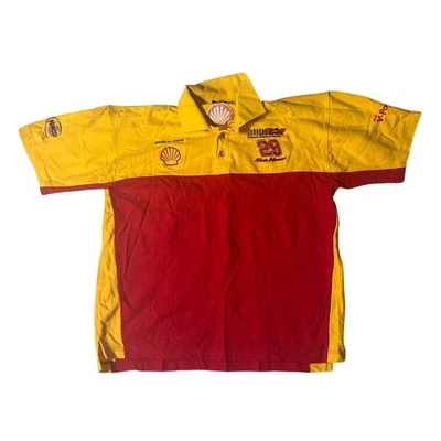 Kevin Harvick Pennzoil RCR Shell Fuel Red Yellow Sz Medium Polo Racing Shirt - Image 1 of 4