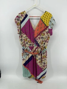 Vestido Daniel Rainn DR2 sin mangas para mujer talla grande púrpura naranja amarillo floral - Imagen 1 de 9