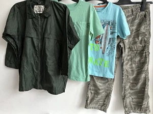 Boys clothes bundle 8-9 years rainmac Bluezoo GAP tops cargo trousers VGC - Picture 1 of 8