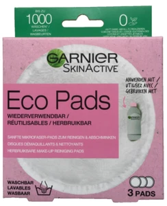 Garnier SkinActive Eco Pads Mikrofaser-Pads zum REINIGEN & ABSCHMINKEN 3 Pads - Bild 1 von 4