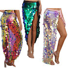 Womens Dance Costumes Scarf Wrap Clubwear Mermaid Belly Dance Hip Skirt Sequin