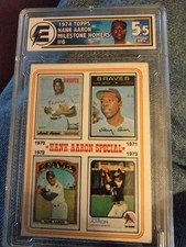 1974 Topps - #6 Hank Aaron. Graded 5.5 EGC ...EX