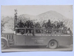 06D4 Tarjeta Postal Foto - Entrenador Bus de Servicio Grottes Betharram Lourdes - Picture 1 of 2