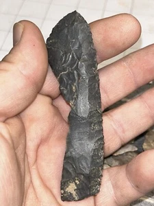 AUTENTICA LAMA ARCAICA COSHOCTON mezza rotta grande punta lancia affilata artefatto - Foto 1 di 12