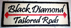 Patch de pêche vintage diamant noir sur mesure tiges de pêche insigne écusson